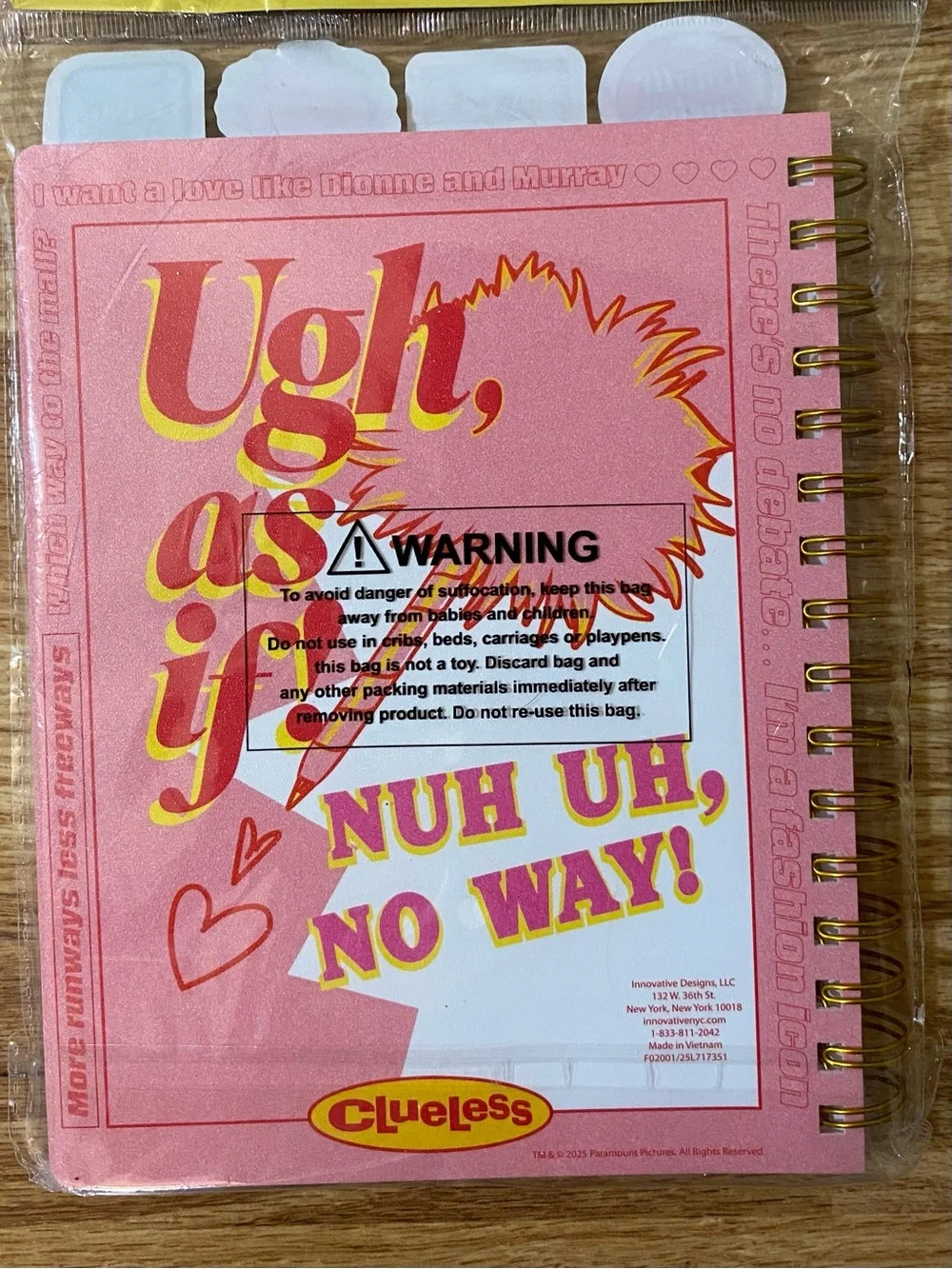 Clueless 'Totally Clueless' 30 Year Anniversary Journal New